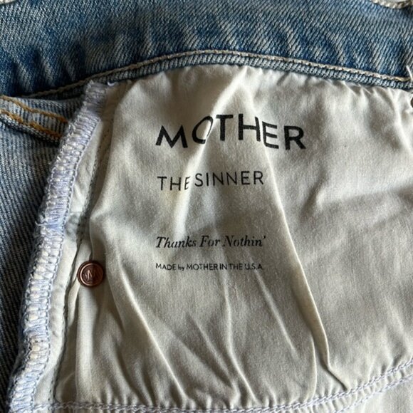 Mother Jeans The Sinner distressed cropped jeans 28 Thanks For Nothin’ wash - Picture 6 of 7